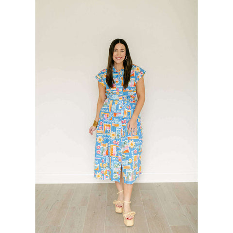 Emily McCarthy Poppy Pullover in Gardenia Denim