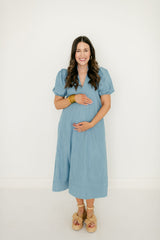 Emily McCarthy Hampton Dress in Denim Chambray