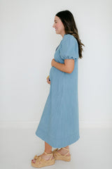 Emily McCarthy Hampton Dress in Denim Chambray