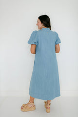 Emily McCarthy Hampton Dress in Denim Chambray