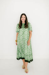 Brooks Avenue Georgia Dress in Fleur de Lune Green