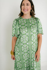 Brooks Avenue Georgia Dress in Fleur de Lune Green