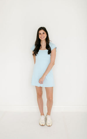 Emily McCarthy Hampton Dress in Denim Chambray