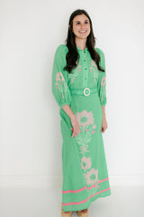 Garland Lyla Dress in Pink Henrietta