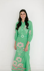 Garland Lyla Dress in Pink Henrietta