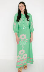 Garland Lyla Dress in Pink Henrietta