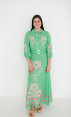 Garland Lyla Dress in Pink Henrietta