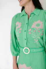 Garland Lyla Dress in Pink Henrietta