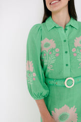 Garland Lyla Dress in Pink Henrietta