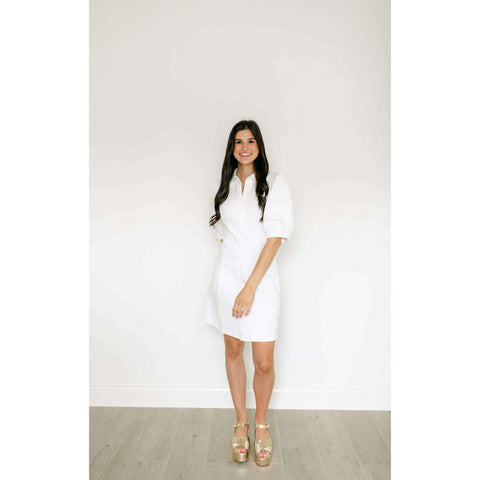 Entro Pink Stripe Button Front Mini Dress