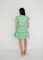 Garland Lindsay Dress in Green Buffalo Check