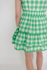 Garland Lindsay Dress in Green Buffalo Check