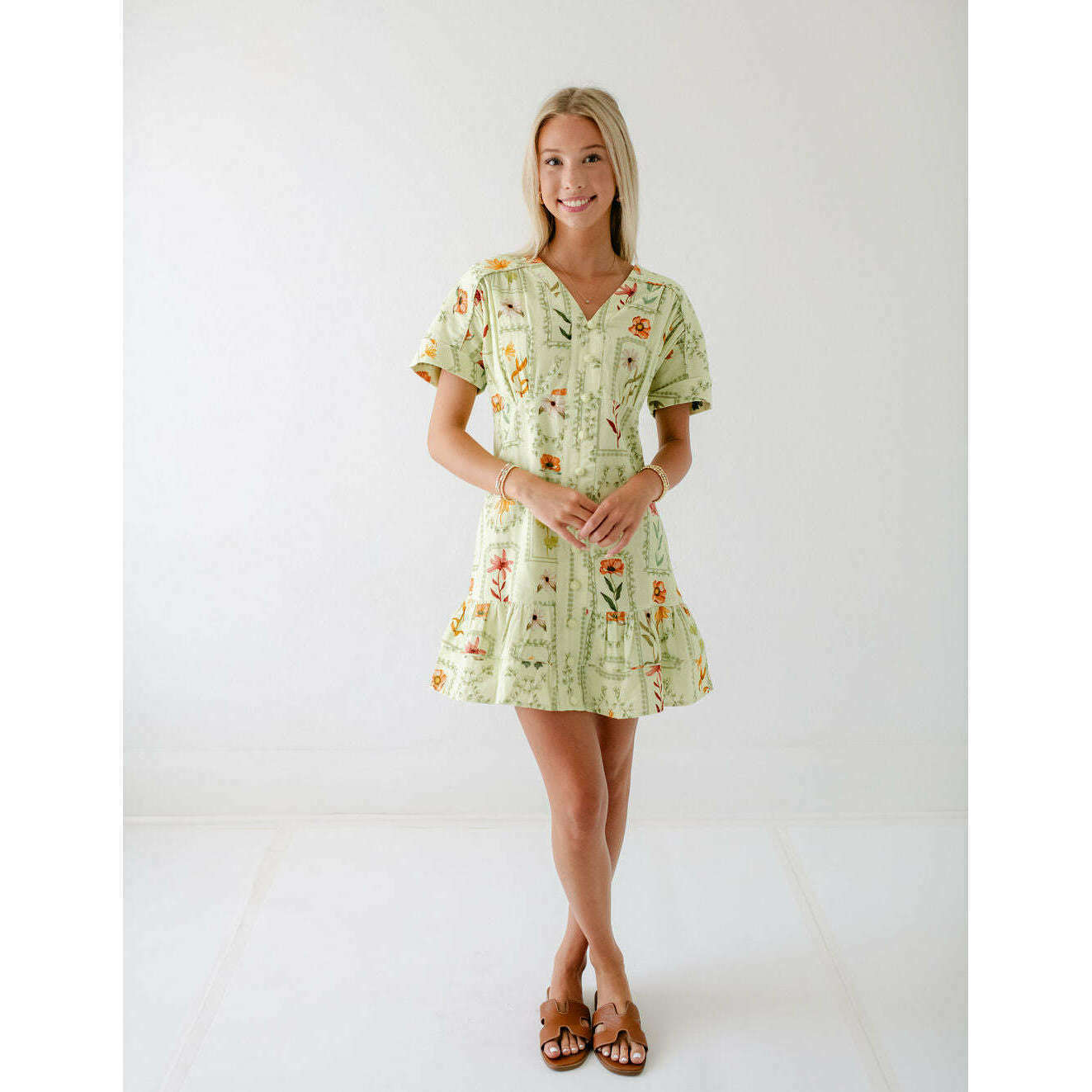 anna cate dresses Anna Cate Collection Kyle Stamp Dress in Lime, L / Lime