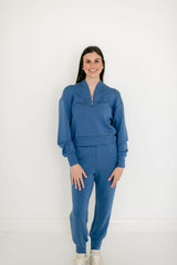 Varley Slim Cuff Pant 27.5 in Bijou Blue