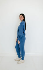 Varley Davidson Sweat in Bijou Blue