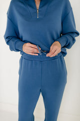 Varley Slim Cuff Pant 27.5 in Bijou Blue
