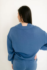 Varley Davidson Sweat in Bijou Blue