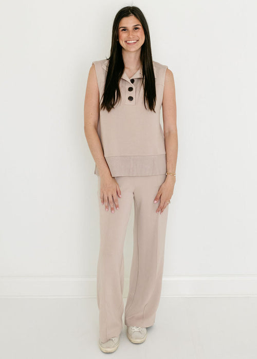 Varley Wide Leg Pant 30" in Mushroom