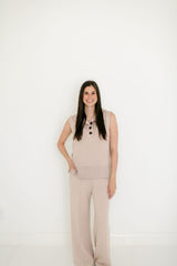 Varley Wide Leg Pant 30" in Mushroom