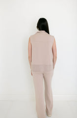 Varley Conall Button Tank in Mushroom
