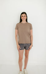 Varley Saskia Seamless Longline Tee in Pine Bark