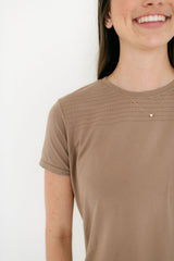 Varley Saskia Seamless Longline Tee in Pine Bark