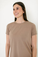 Varley Saskia Seamless Longline Tee in Pine Bark