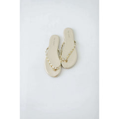 8.28 Boutique:Yosi Samra,Yosi Samara Rivington Stud Flip Flop in Gold,Shoes