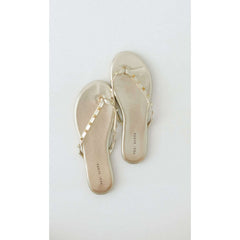 8.28 Boutique:Yosi Samra,Yosi Samara Rivington Stud Flip Flop in Gold,Shoes