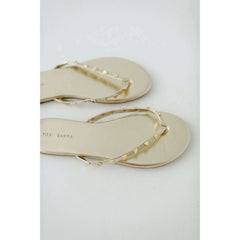8.28 Boutique:Yosi Samra,Yosi Samara Rivington Stud Flip Flop in Gold,Shoes