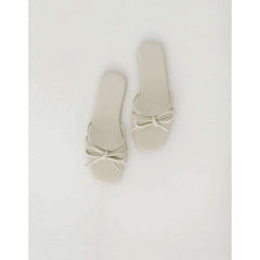 8.28 Boutique:Yosi Samra,Yosi Semra Nicole Bow Slide in Bone,Shoes