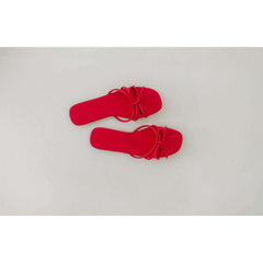 8.28 Boutique:Yosi Samra,Yosi Samra Nicole Bow Slide Sandal in Raspberry,Shoes