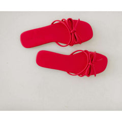 8.28 Boutique:Yosi Samra,Yosi Samra Nicole Bow Slide Sandal in Raspberry,Shoes