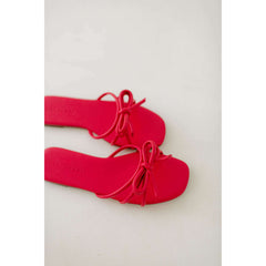 8.28 Boutique:Yosi Samra,Yosi Samra Nicole Bow Slide Sandal in Raspberry,Shoes