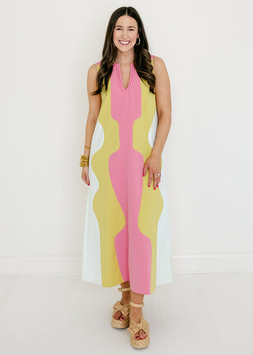 Crosby by Mollie Burch Schaeffer Dress in Garden Colorblock
