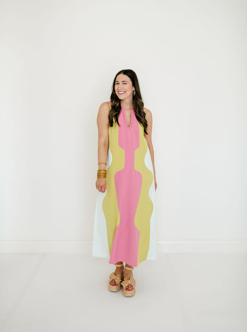 Crosby by Mollie Burch Schaeffer Dress in Garden Colorblock