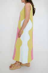 Crosby by Mollie Burch Schaeffer Dress in Garden Colorblock