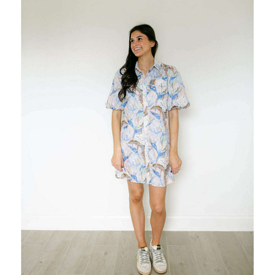 Joy*Joy Vintage Mist Floral Front Pocket Dress – 8.28 Boutique