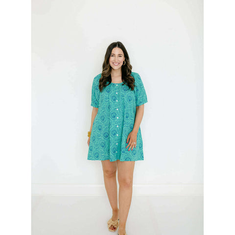 Entro Pink Stripe Cherry Mini Dress