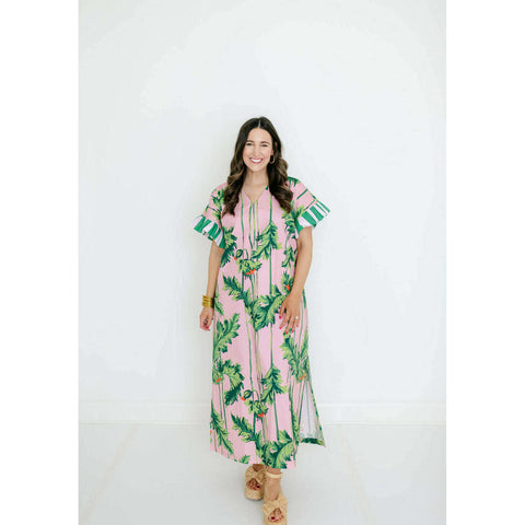 Entro Pink Stripe Cherry Mini Dress