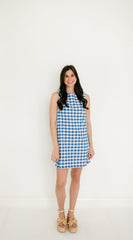Aureum Blue Gingham Mini Dress