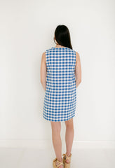 Aureum Blue Gingham Mini Dress