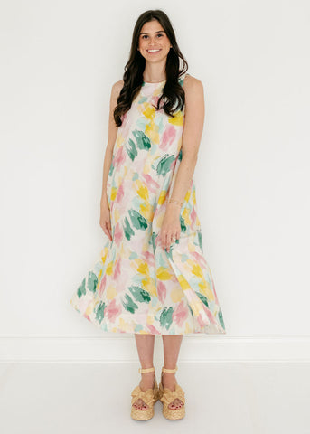 Crosby by Mollie Burch Schaeffer Dress in Garden Colorblock
