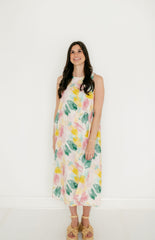 Aureum Watercolor Midi Dress