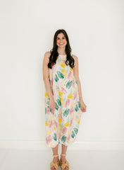Aureum Watercolor Midi Dress