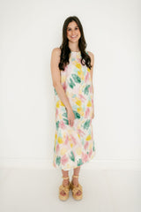 Aureum Watercolor Midi Dress