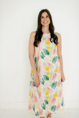 Aureum Watercolor Midi Dress