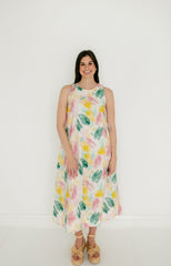 Aureum Watercolor Midi Dress