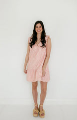Aureum Pink Gingham Collar Dress