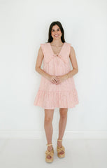 Aureum Pink Gingham Collar Dress